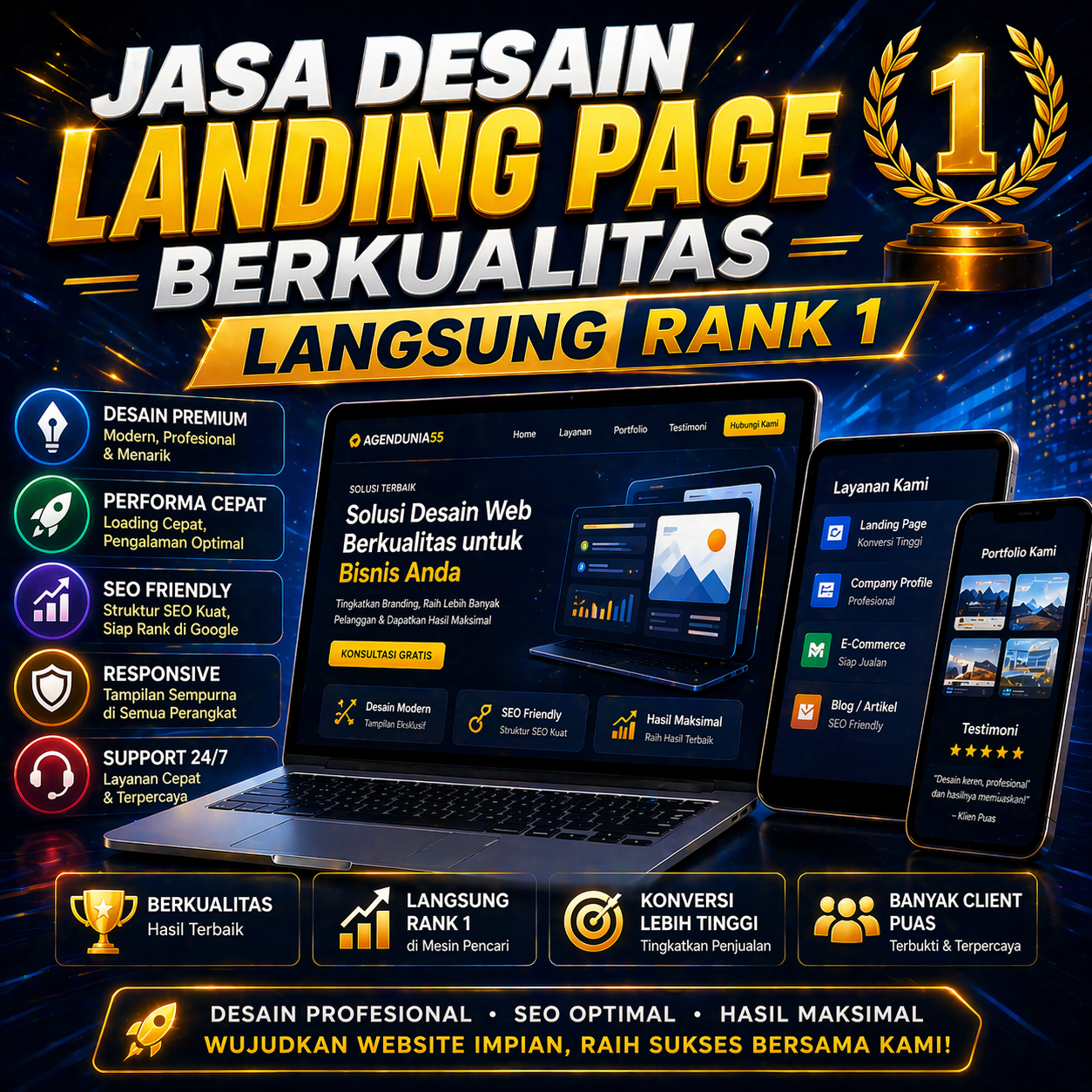 Landing Page Lembut untuk Menjelaskan Pentingnya Struktur Heading yang Rapi